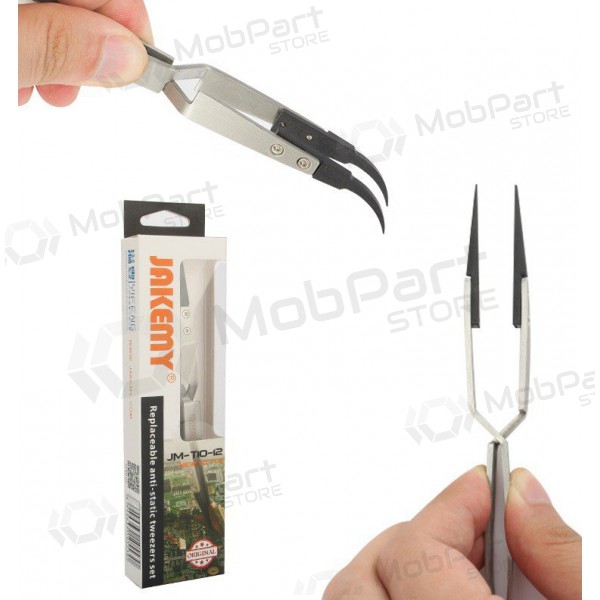 Antistatische Pinzette aus Metall Jakemy JM-T10-12 ESD (replaceable head)