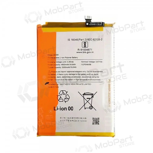 Xiaomi Redmi 12 4G, 12 5G, Poco M6 Pro 5G Batterie, akumuliatorius (BM5R) (Premium) Xiaomi Redmi 12 4G, 12 5G, Poco M6 Pro 5G Batterie, akumuliatorius (BM5R) (Premium)