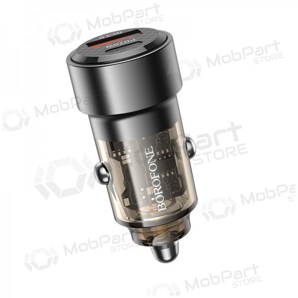 Ladegerät automobilinis Borofone BZ20 PD20W+QC3.0 38W Schwarz