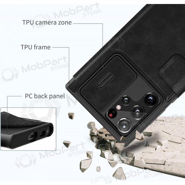 Samsung Galaxy S23 FE Handyhülle „Nillkin Leather“ (Schwarz)