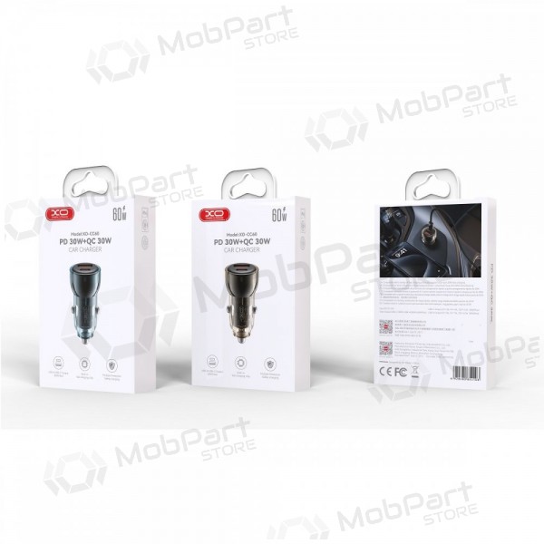 Auto-Ladegerät XO CC60 USB-A/USB-C 60W Blau