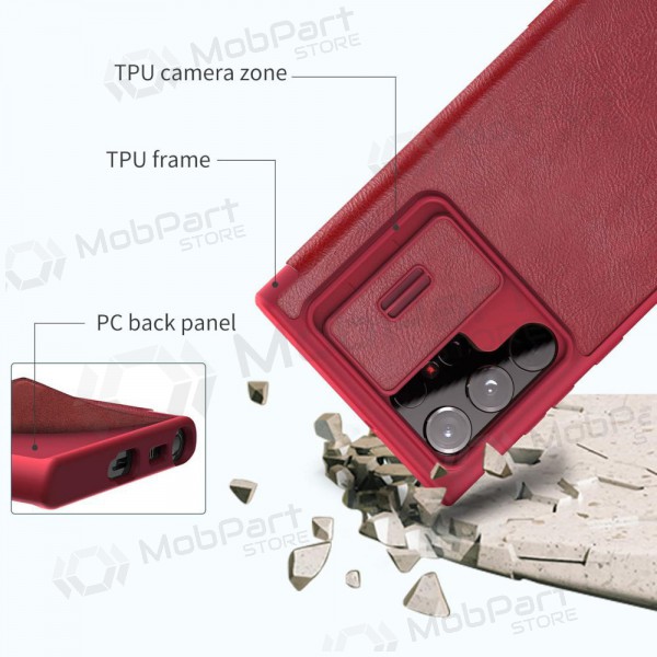 Samsung Galaxy S23 Plus Handyhülle „Nillkin Leather“ (Rot)