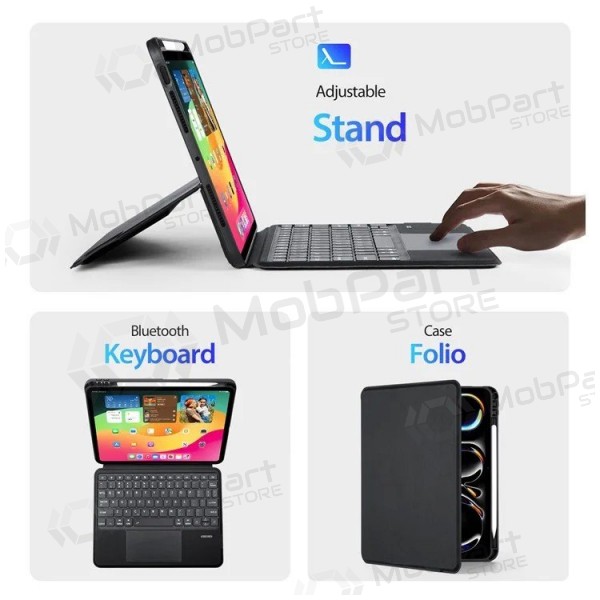 Apple iPad Pro 11 2024, 2025 hülle mit tastatur - Dux Ducis DK (schwarz)