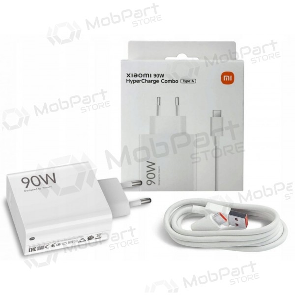 Telefon-ladegerät Xiaomi HyperCharge Combo BHR07ZBEU 90 W USB-A GaN weiß