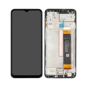 Ekranas Samsung M236 M23 2022 su lietimui jautriu stikliuku und rėmeliu Black original (service pack)