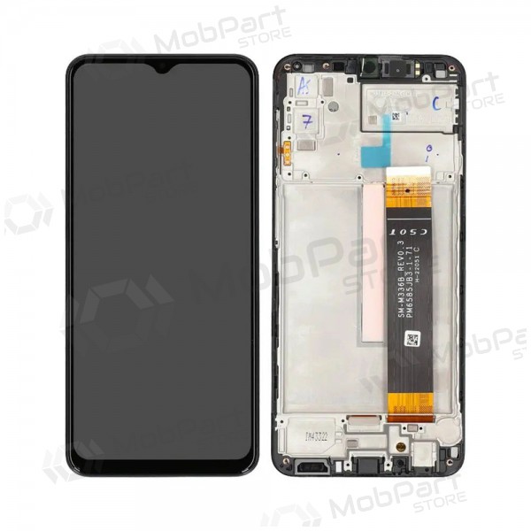 Ekranas Samsung M236 M23 2022 su lietimui jautriu stikliuku und rėmeliu Black original (service pack)