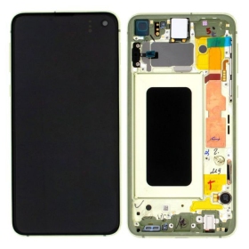 Samsung G970F Galaxy S10e Display (Canary Yellow) (mit Rahmen) (gebraucht grade A, original)