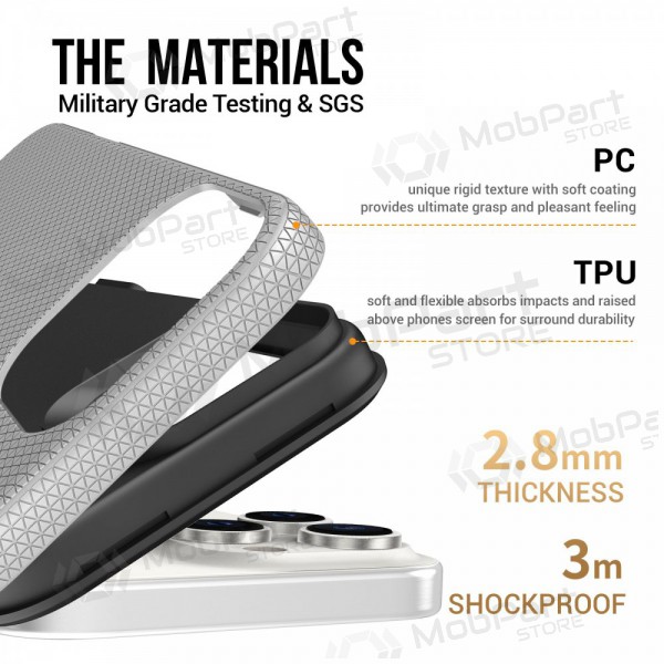 Handyhülle Perfectionists Triangle Mag Case Apple iPhone 15 Silbrig