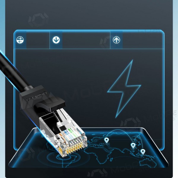 Kabel Ugreen RJ45 Cat 6 UTP 1000Mbps 2.0m (Schwarz)