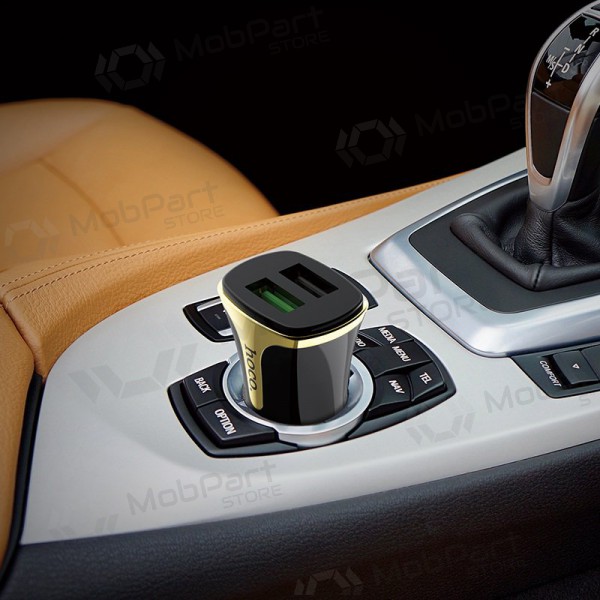 Ladegerät automobilinis Hoco Z31 Quick Charge 3.0 (3.4A) x 2 USB (Schwarz)