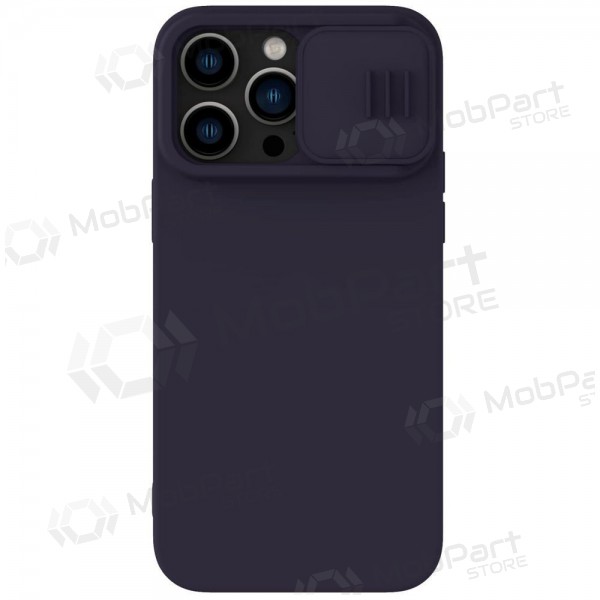 Apple iPhone 15 Pro Handyhülle „Nillkin Silicone“ (tamsiai Violett)