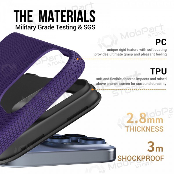 Handyhülle Perfectionists Triangle Mag Case Apple iPhone 15 Pro Violett