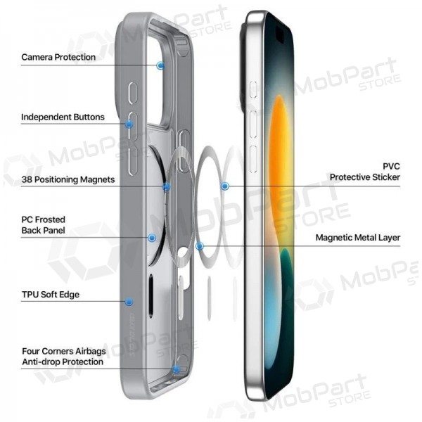 Apple iPhone 17 Pro Max, 18 Pro Max hülle - Dux Ducis Yind (grau)