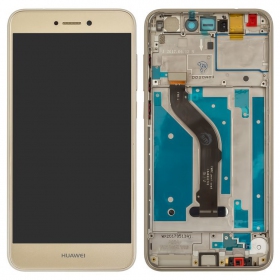 Huawei P8 Lite 2017 / P9 Lite 2017 / Honor 8 Lite Display (Golden ) (mit Rahmen) (gebraucht grade B, original)