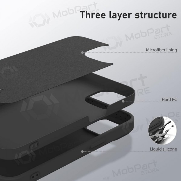 Apple iPhone 14 Plus Handyhülle „Nillkin Silicone“ (Schwarz)