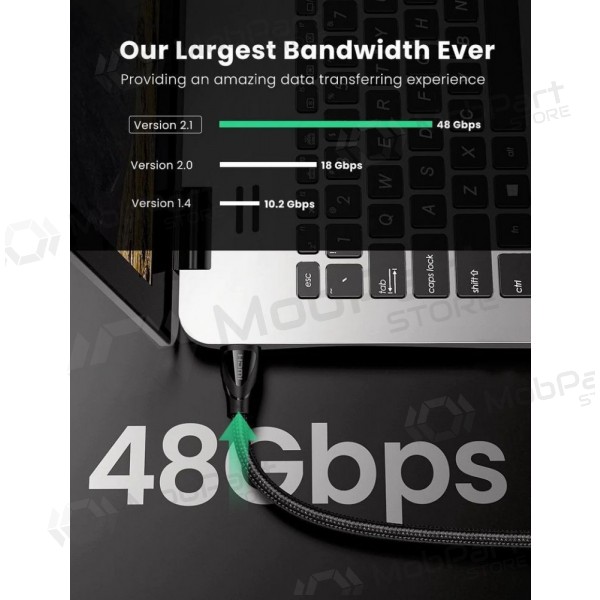 HDMI Kabel Ugreen HD140 HDMI 2.1 8K 60 Hz 3 m schwarz