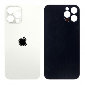 Apple iPhone 12 Pro Max Rückseite Akkudeckel (Silbrig) (bigger hole for camera)