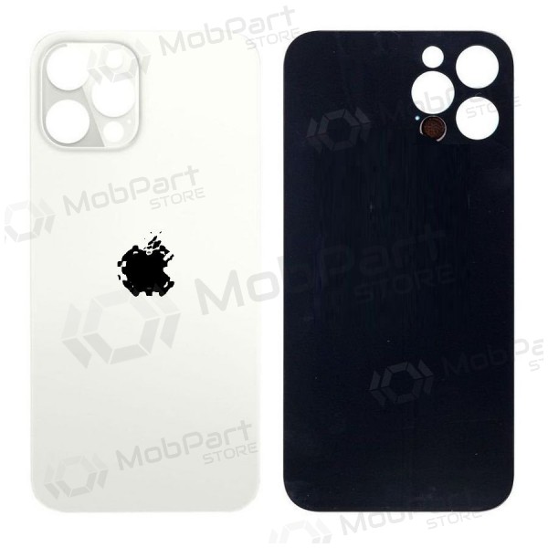 Apple iPhone 12 Pro Max Rückseite Akkudeckel (Silbrig) (bigger hole for camera)