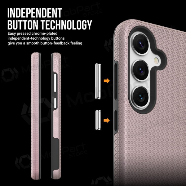 Handyhülle Perfectionists Triangle Case Samsung S721 S24 FE rožinio aukso