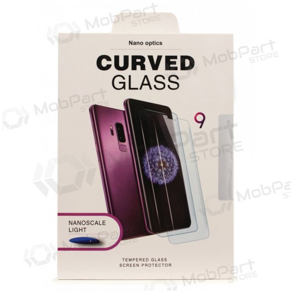 LCD apsauginis stikliukas Nano Optics 5D UV Glue Samsung S928 S24 Ultra lenktas transparentes