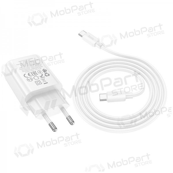 Telefonladegerät Hoco N60 GaN USB-C mit USB-C Kabel 1 m weiß