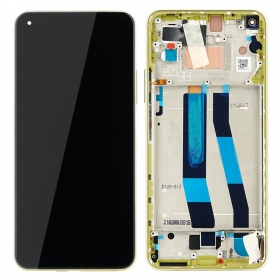 Xiaomi Mi 11 Lite 4G / Mi 11 Lite 5G Display (Gelb) (mit Rahmen) (original)