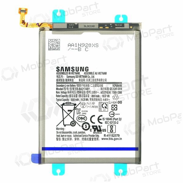 Samsung A125 A12 / A127 A12S / A217 A21s / M127 M12 / A135 A13 (EB-BA217ABY) Batterie / Akku (4900mAh) (service pack) (original) Samsung A125 A12 / A127 A12S / A217 A21s / M127 M12 / A135 A13 (EB-BA217ABY) Batterie / Akku (4900mAh) (service pack) (original)