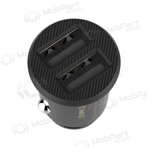 Ladegerät automobilinis Baseus Grain (3.1A) x 2 USB CCALL-ML01 (Schwarz)
