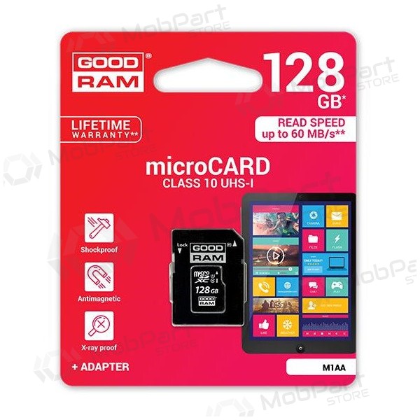 Speicherkarte GOODRAM MicroSD 128Gb (class 10) + SD adapter