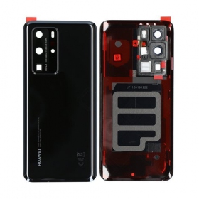 Huawei P40 Pro Rückseite Akkudeckel (Schwarz) (gebraucht grade C, original)