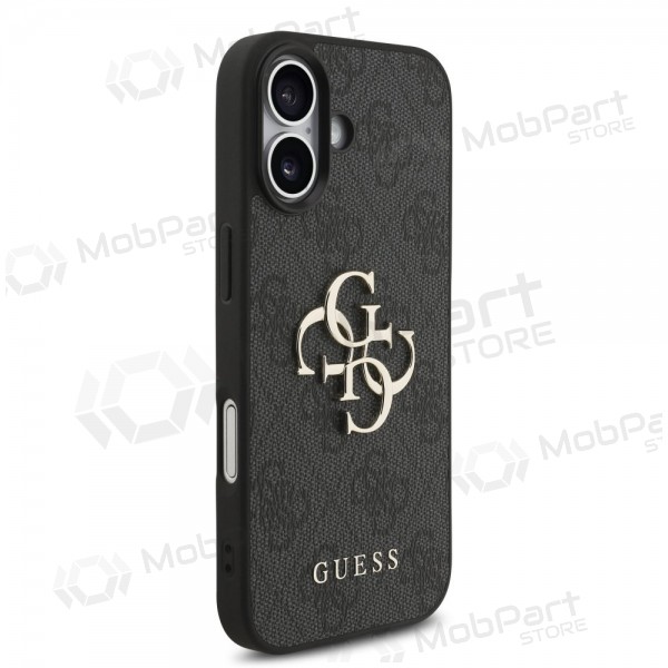 Apple iPhone 17 hülle - Guess PU 4G Metal Logo Strap (schwarz)