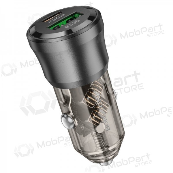 Autoladegerät Borofone BZ25 38 W USB-C + USB-A PD QC schwarz