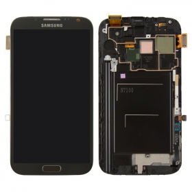 Samsung N7100 Galaxy Note 2 Display (Schwarz) (mit Rahmen) (service pack) (original)