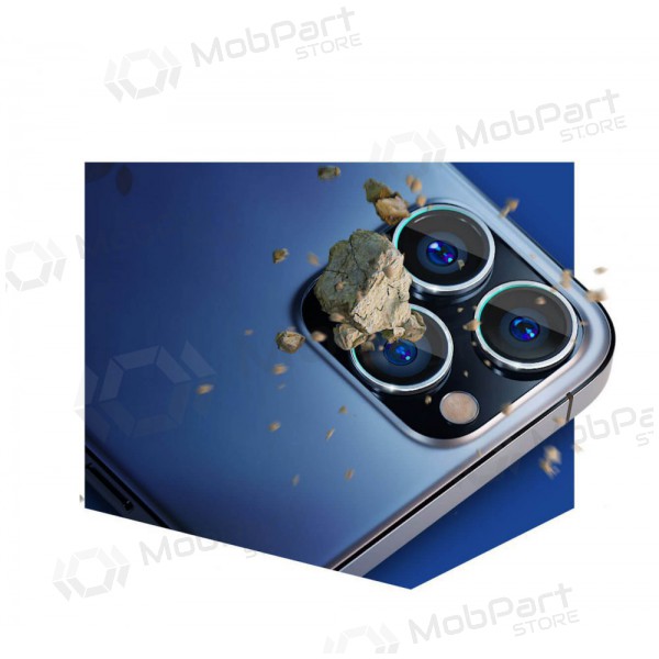 Apple iPhone 14 Pro / 14 Pro Max Schutz gehärtetes Glas für Kamera - 3MK Lens Pro (silber)