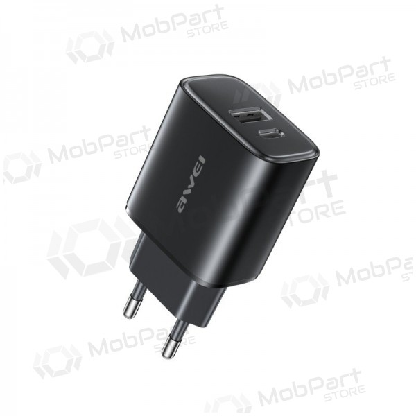 Telefonladegerät Awei PD85-EU 22.5 W USB-C + USB-A schwarz