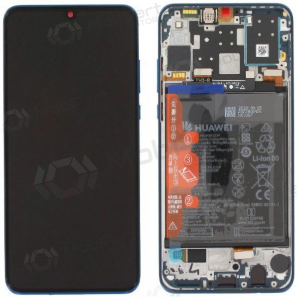 Huawei P30 Lite New Edition 2020 (02353FQE/02353DQS) display (blau) (mit rahmen und akku) (service pack) (original)