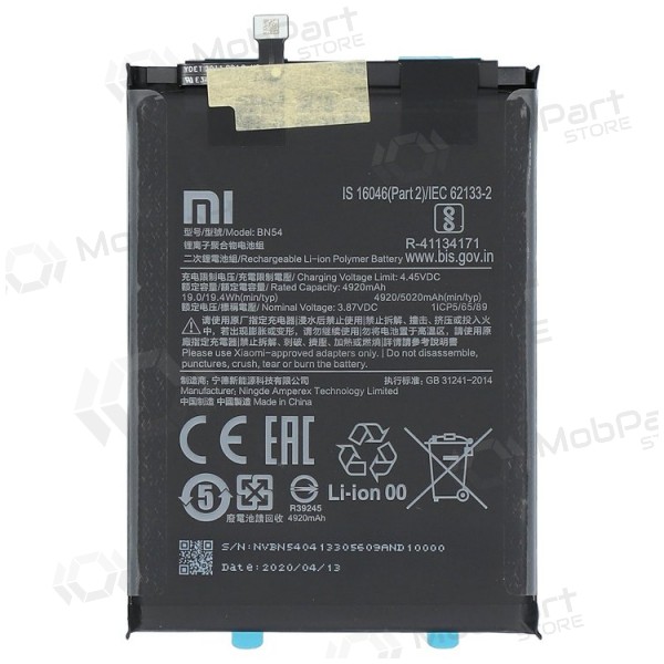 Xiaomi Redmi 9T / Redmi Note 9 Batterie, akumuliatorius (BN54) (original) Xiaomi Redmi 9T / Redmi Note 9 Batterie, akumuliatorius (BN54) (original)