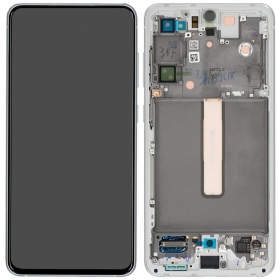 Samsung Galaxy S21 FE 5G Display (Weiß) (mit Rahmen) (original)