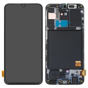 Samsung A405 Galaxy A40 2019 Display (Schwarz) (mit Rahmen) (service pack) (original)