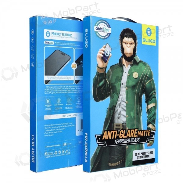 Apple iPhone 18 Pro Schutzglas - 5D Mr. Monkey Glass (Strong Matte)