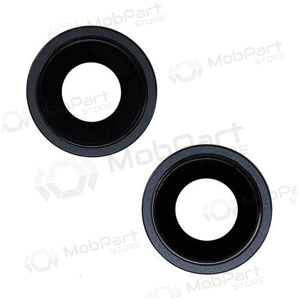 iPhone 14 / 14 Plus Kameraglas (2Stck) (Schwarz) (mit Rahmen)