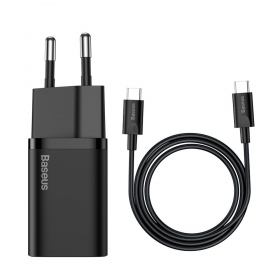 Ladegerät buitinis Baseus Super Si 25W + Type-C 1.0m Schwarz TZCCSUP-L01