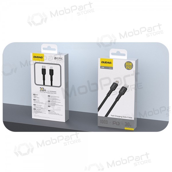 Lightning-Kabel Dudao L9X USB-C auf Lightning 1 m 30 W schwarz