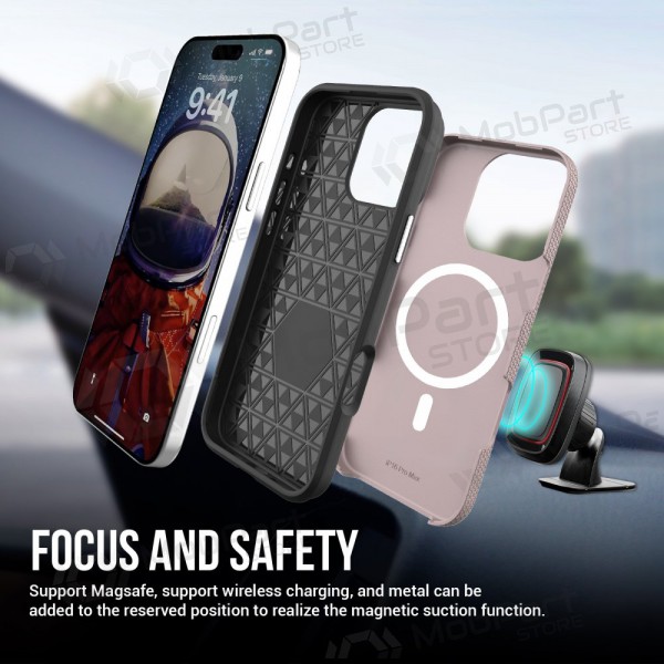 Handyhülle Perfectionists Triangle Mag Case Apple iPhone 15 Pro Max rožinio aukso