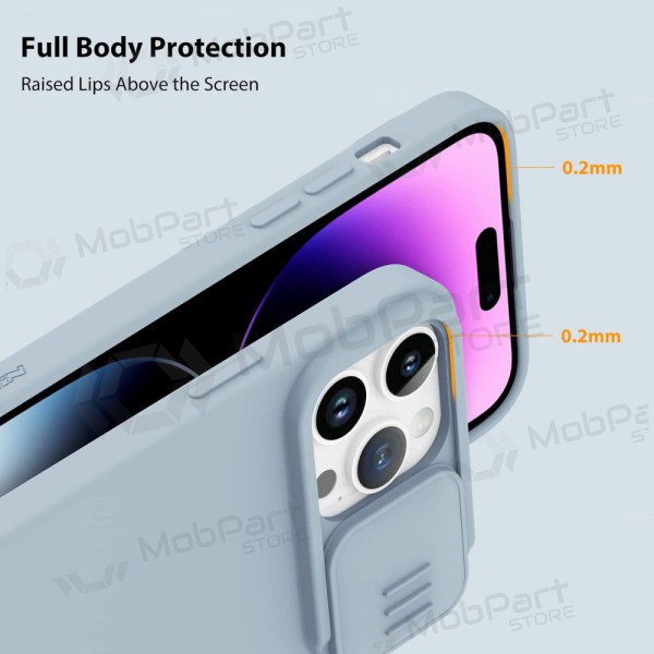 Apple iPhone 15 Pro Handyhülle „Nillkin Silicone“ (Grau)