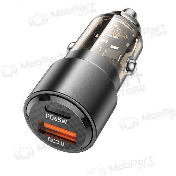 Borofone BZ20A 83 W PD QC 3.0 USB-C + USB-A Auto-Ladegerät schwarz
