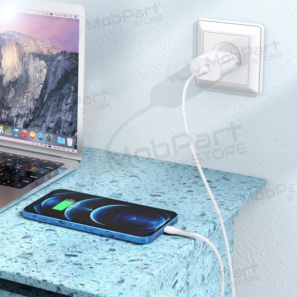 Telefonladegerät Hoco N22 25 W USB-C weiß