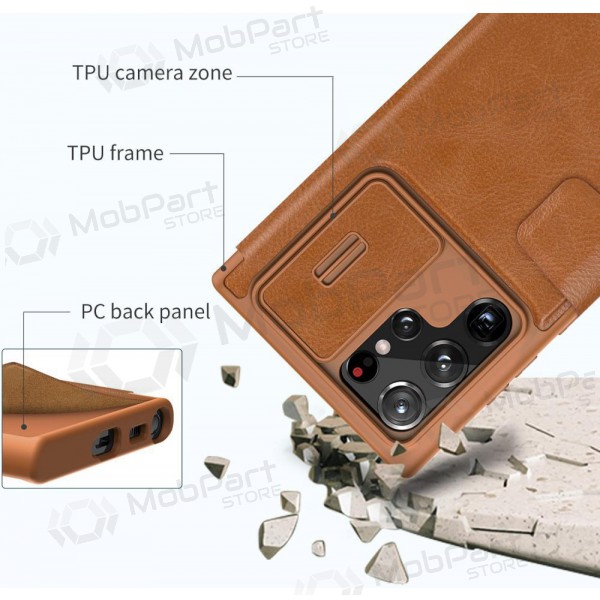 Samsung Galaxy S23 FE Handyhülle „Nillkin Leather“ (Braun)
