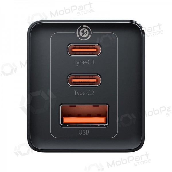 Telefonladegerät Baseus GaN5 Pro 65 W 2xUSB-C + USB-A GaN PD QC schwarz CCGP120201