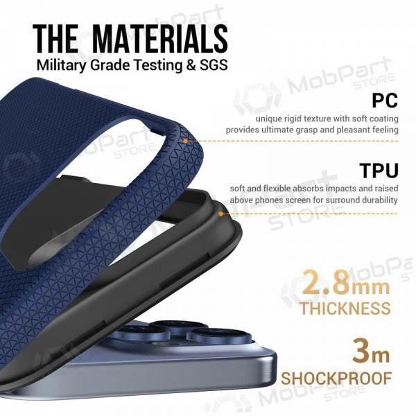 Handyhülle Perfectionists Triangle Mag Case Apple iPhone 16 Dunkelblau